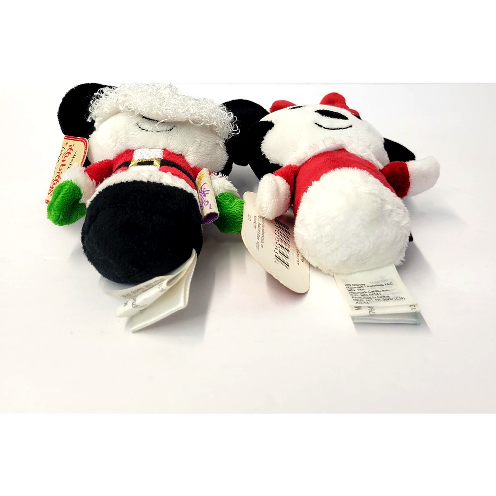 Hallmark Disney Itty Bittys Santa Mickey Minnie Claus Holiday Plush Set Limited - Picture 12 of 16